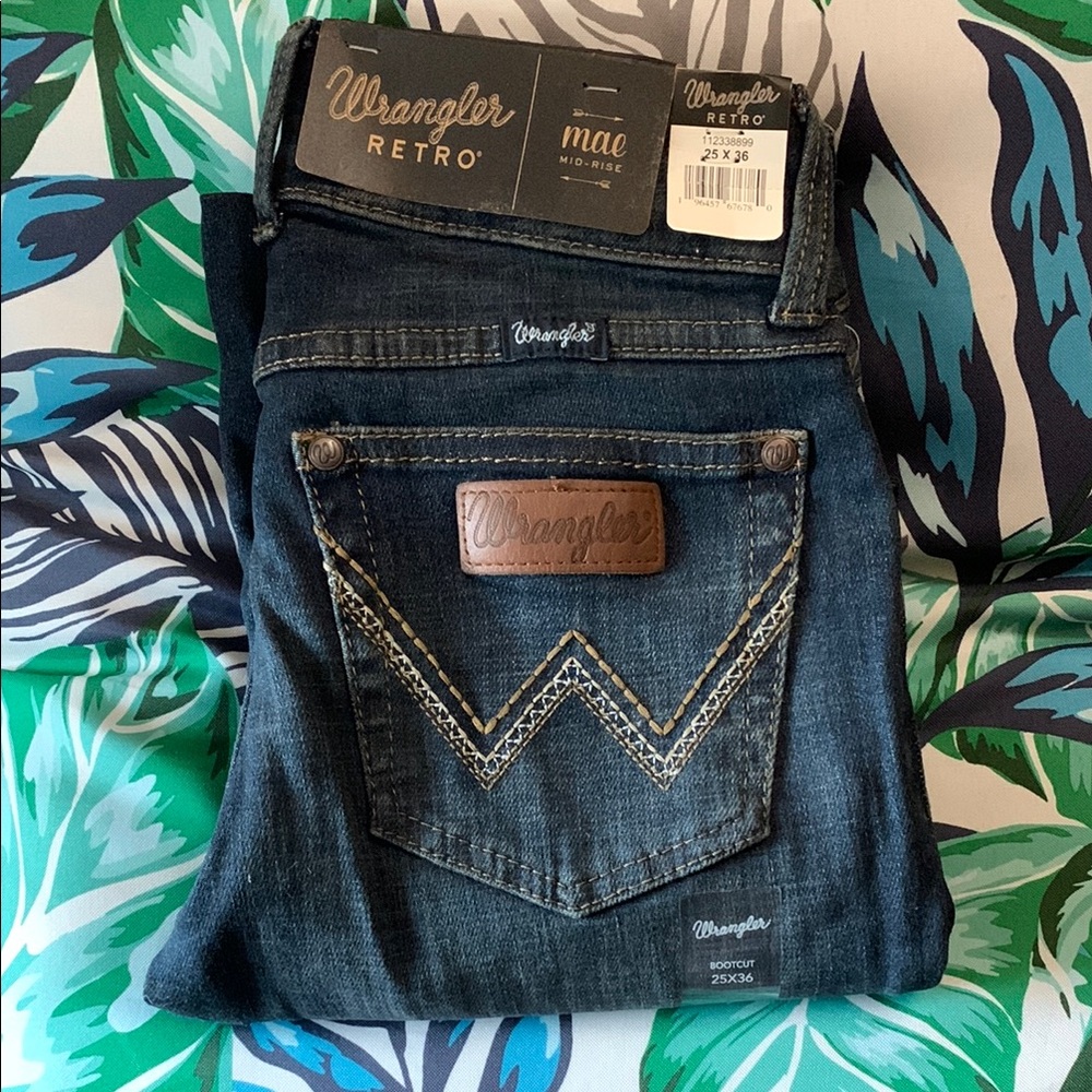 Wrangler Blue Boot Cut Jeans Classic Style